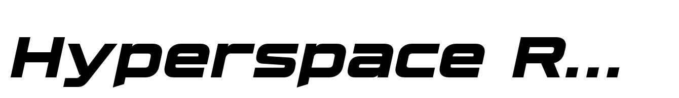 Hyperspace Race Expanded Heavy Italic